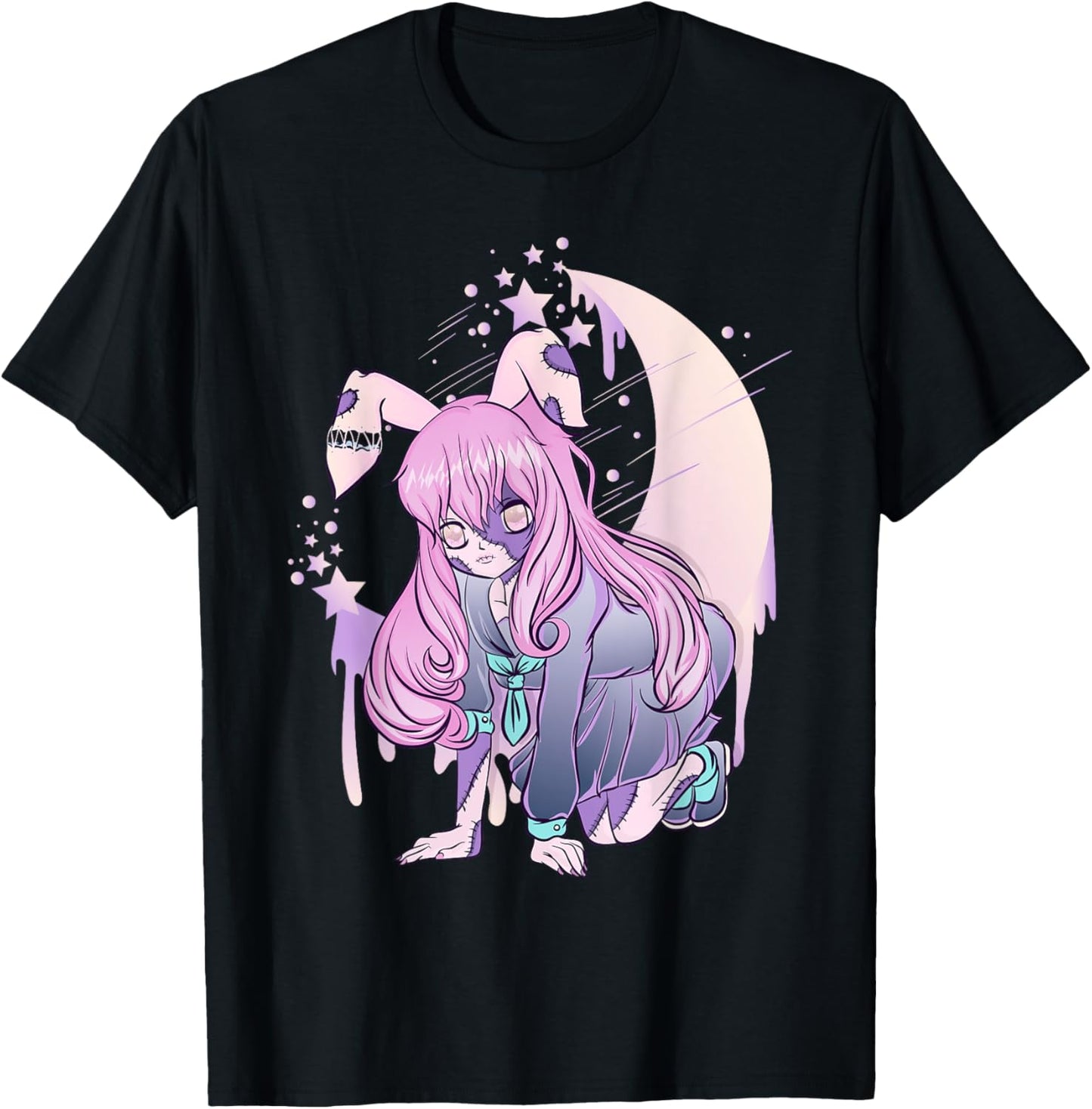 Pastel Goth Half Moon Anime Girl