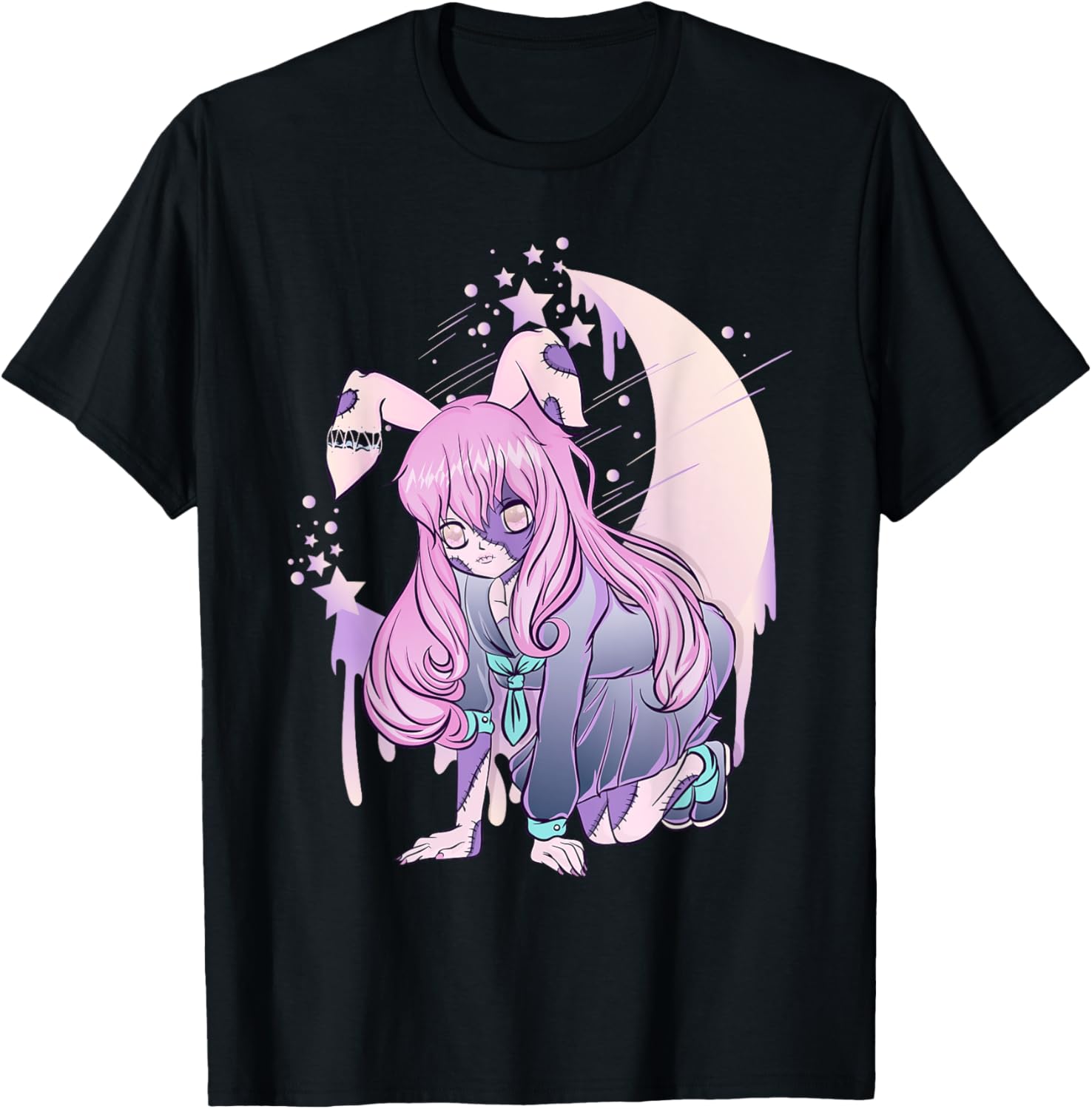 Pastel Goth Half Moon Anime Girl