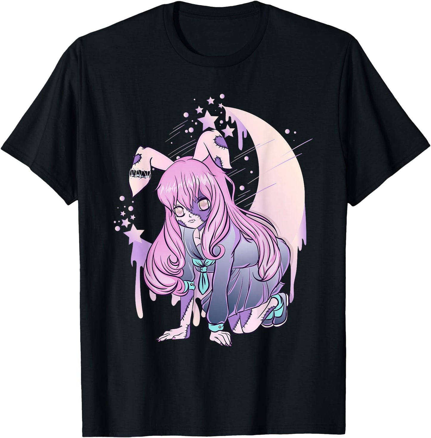 Pastel Goth Half Moon Anime Girl