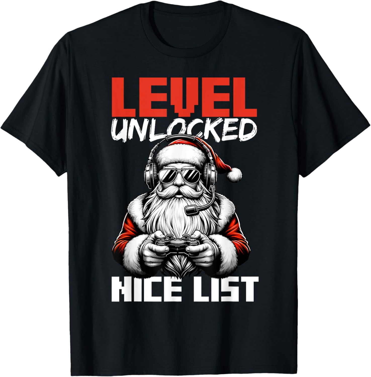 Christmas Gamer Boys Nice List Video Game Santa Xmas