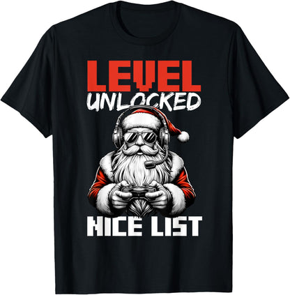 Christmas Gamer Boys Nice List Video Game Santa Xmas