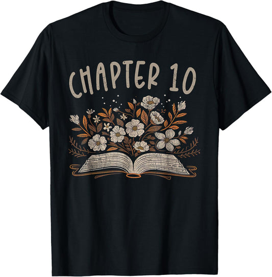 Chapter 10th Birthday Bookworm 10 Years Old For Book Lovers T-Shirt