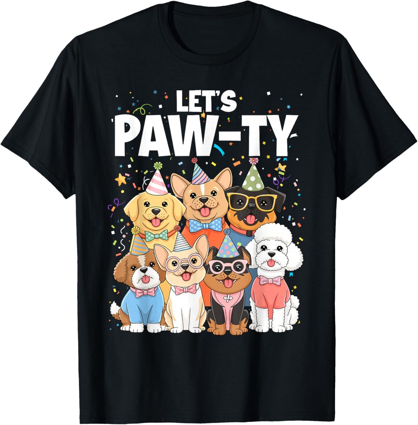 Dog Mom Birthday Dog Bday Boy Girl Let's Pawty Birthday