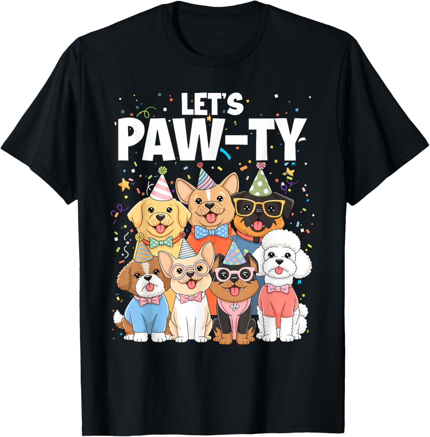 Dog Mom Birthday Dog Bday Boy Girl Let's Pawty Birthday