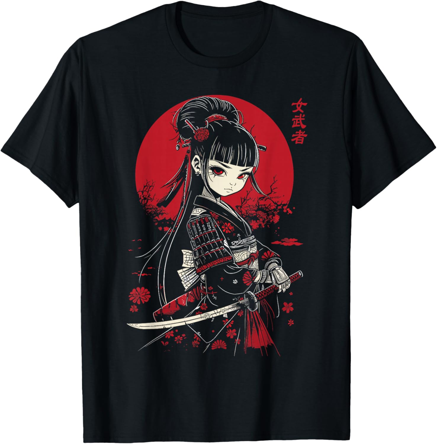 Japanese Gothic Kawaii Anime Samurai Cat Mom Woman Girls