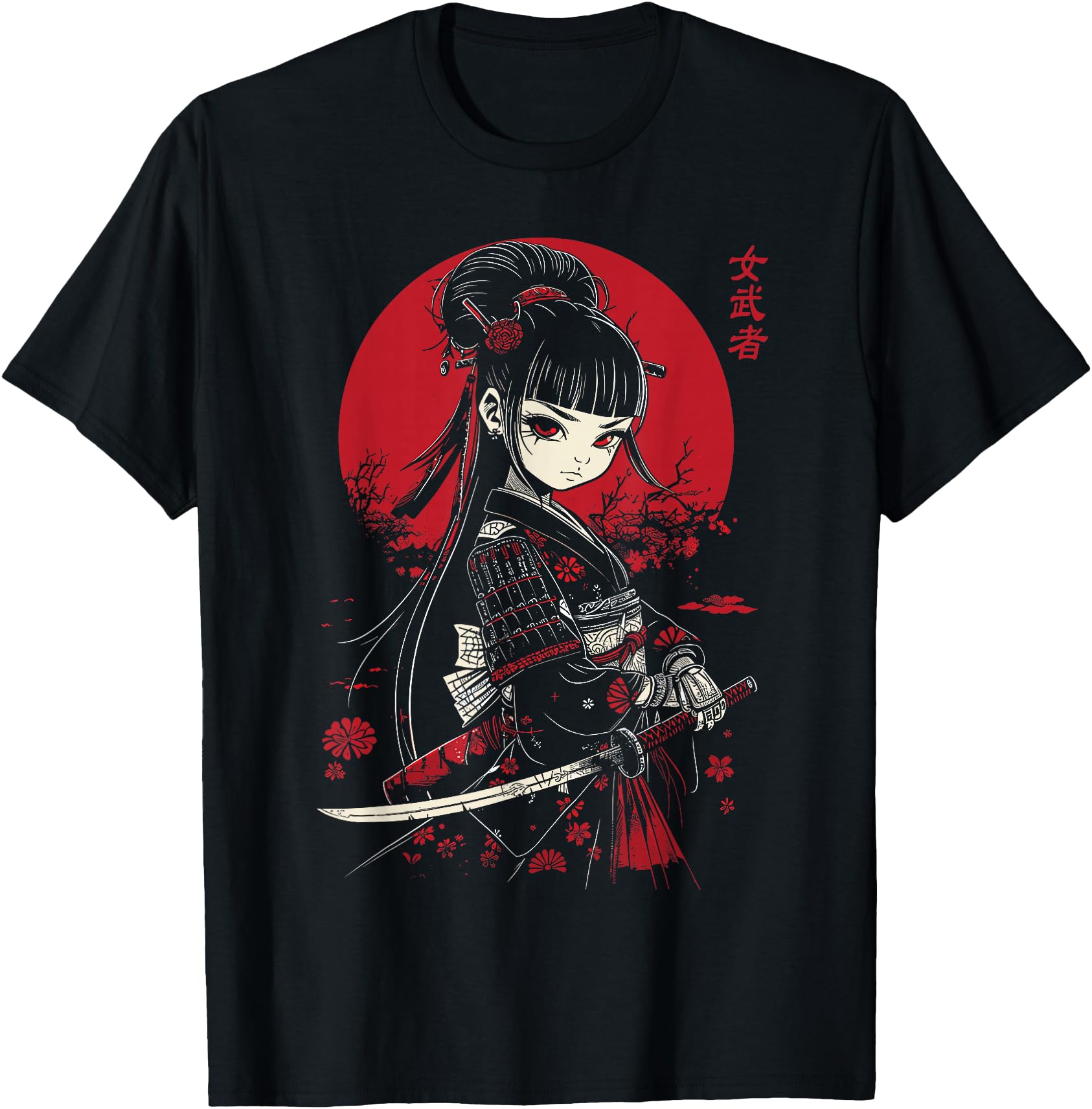 Japanese Gothic Kawaii Anime Samurai Cat Mom Woman Girls