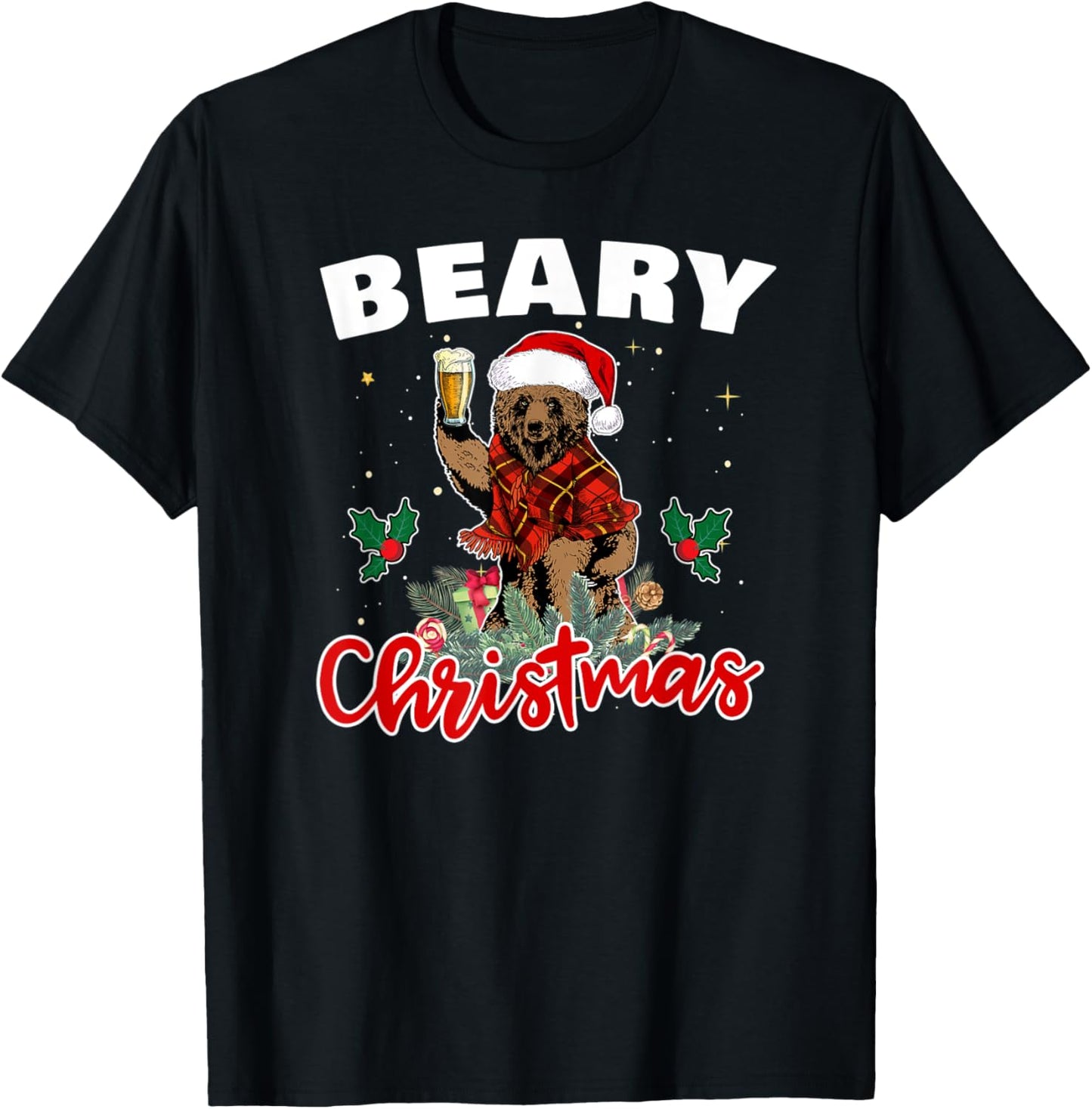 Beary Merry Christmas For Bear Lovers Funny Xmas Beer