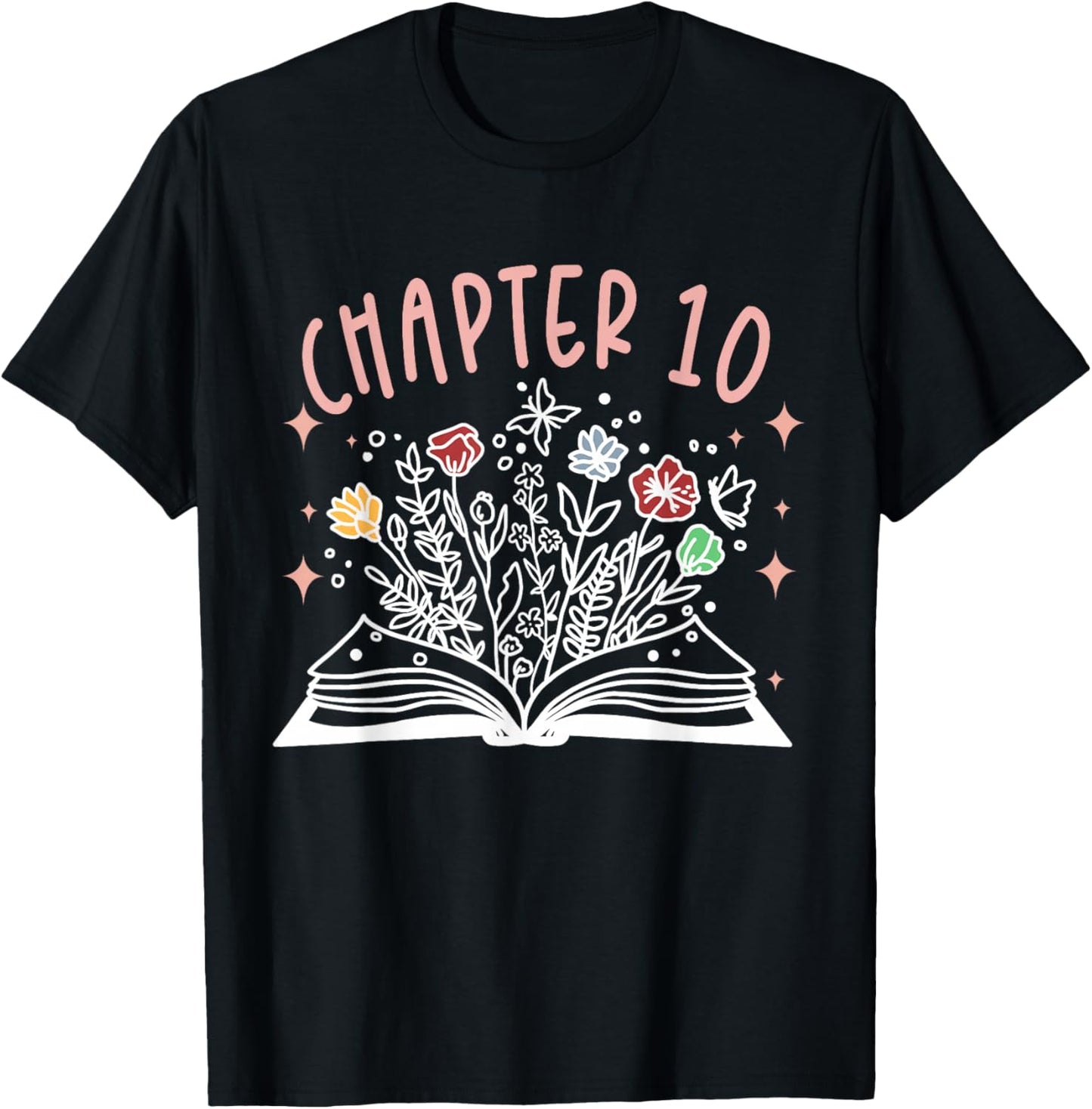 Chapter 10th Birthday Bookworm 10 Years Old For Book Loves T-Shirt
