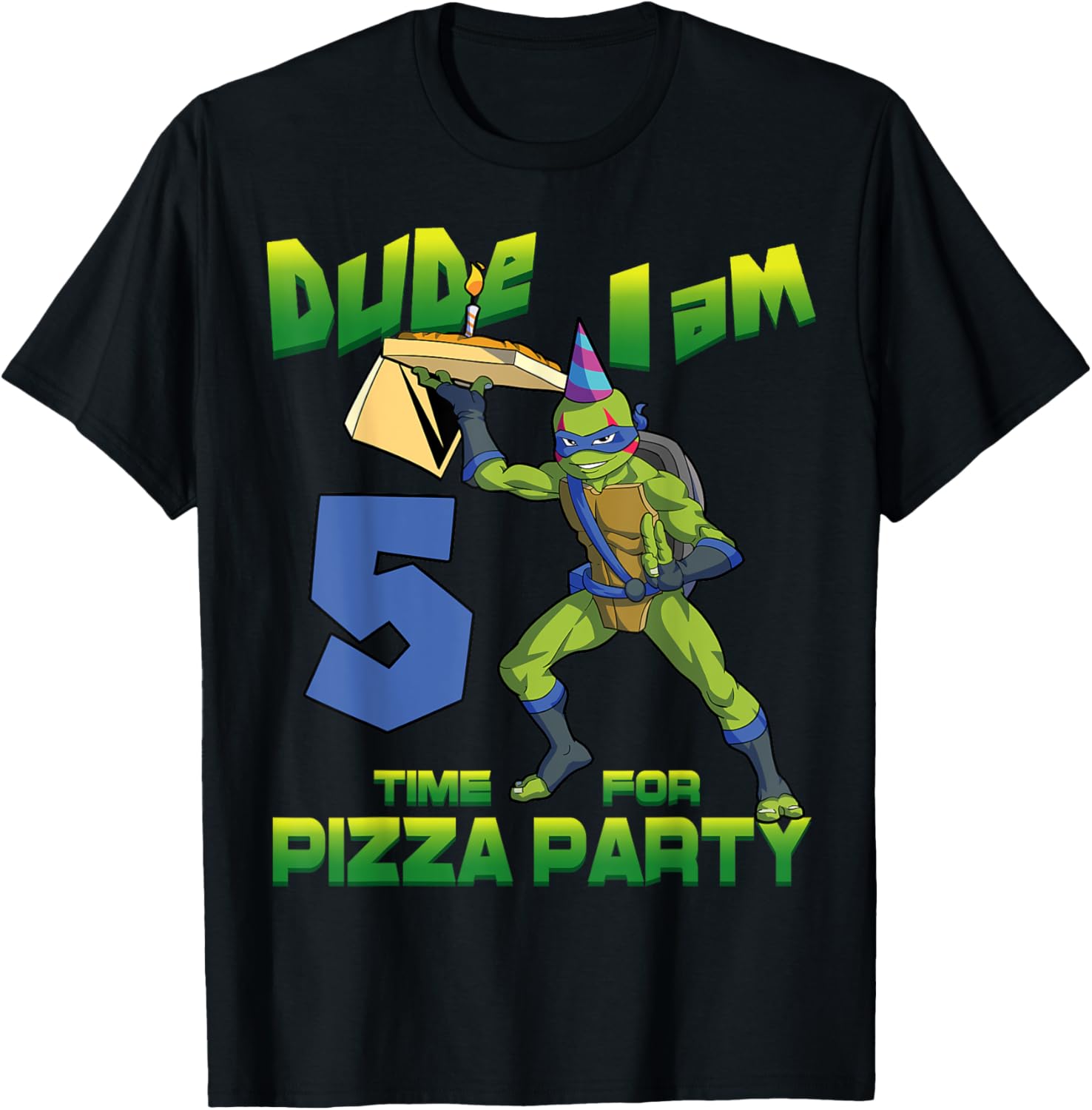 Mademark x Teenage Mutant Ninja Turtles - Dude I am 5 Years Old Leo Pizza Birthday Party
