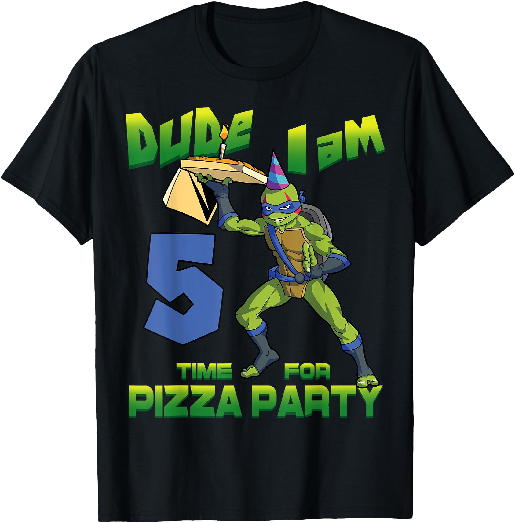 Mademark x Teenage Mutant Ninja Turtles - Dude I am 5 Years Old Leo Pizza Birthday Party