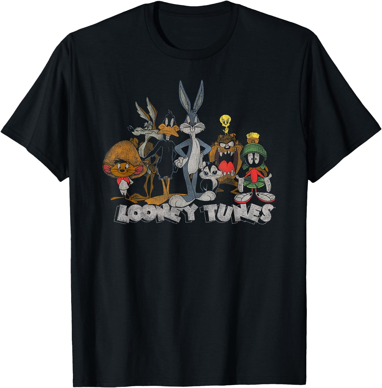 Looney Tunes Group Shot Distressed Line Up