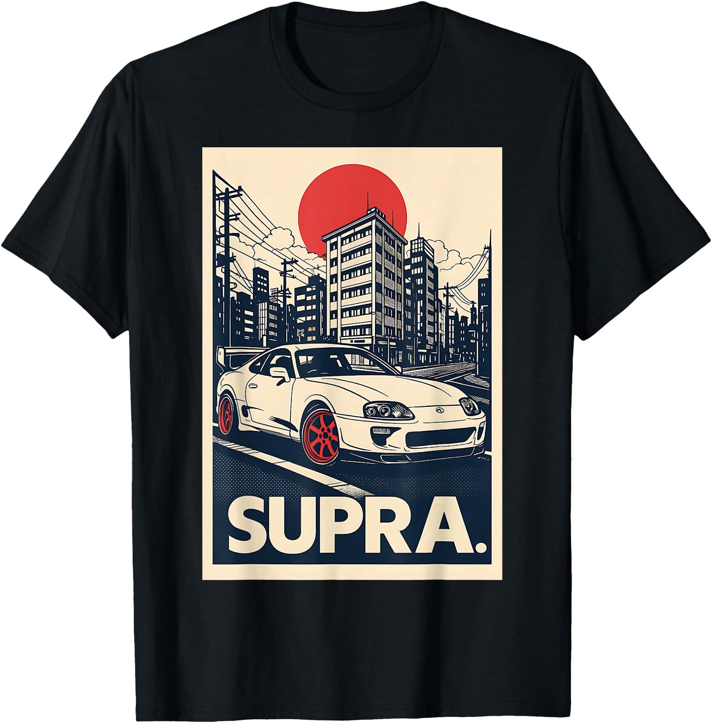 Japanese Cars Retro JDM Street Scene Tuner Car Art
