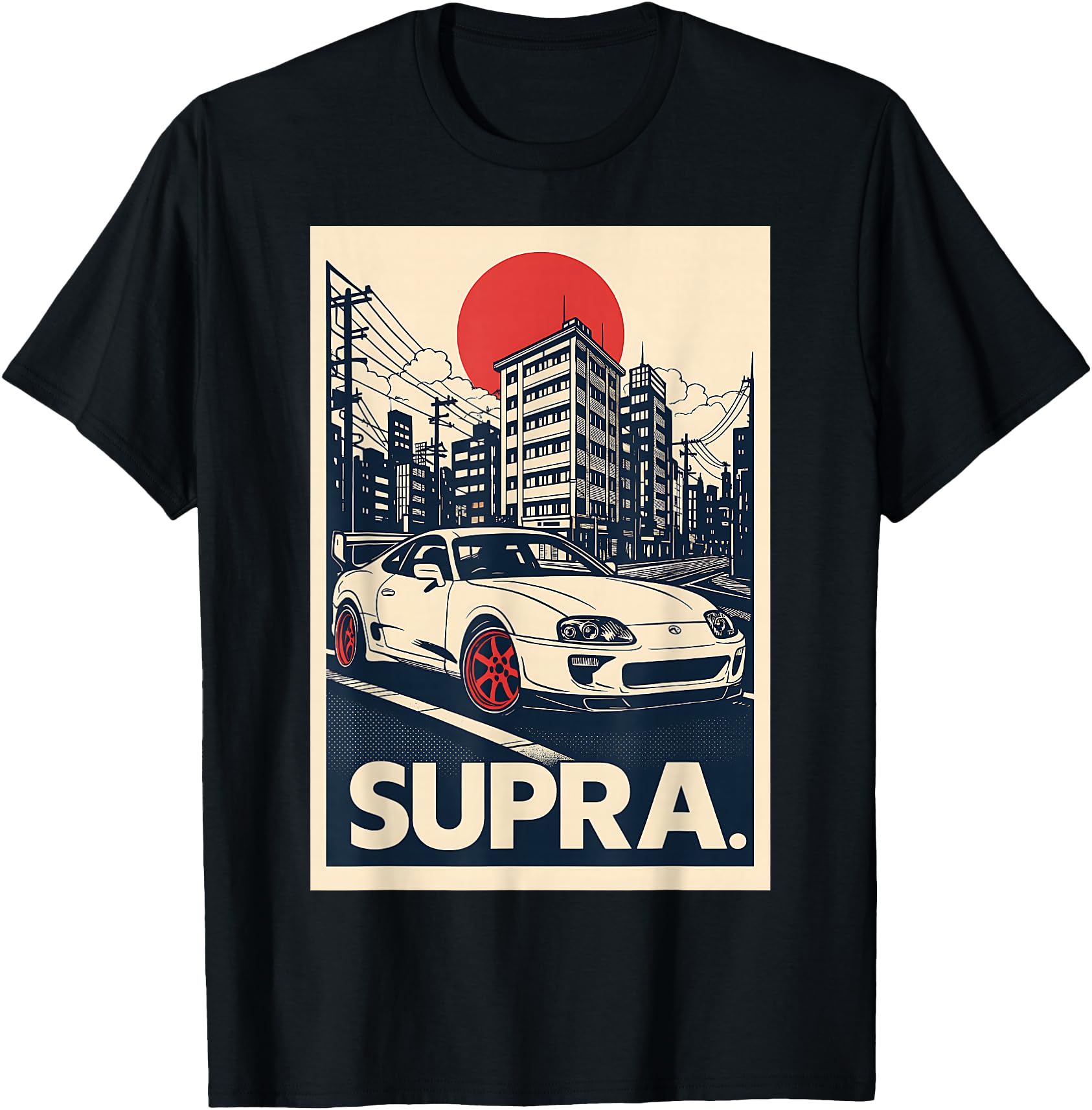 Japanese Cars Retro JDM Street Scene Tuner Car Art