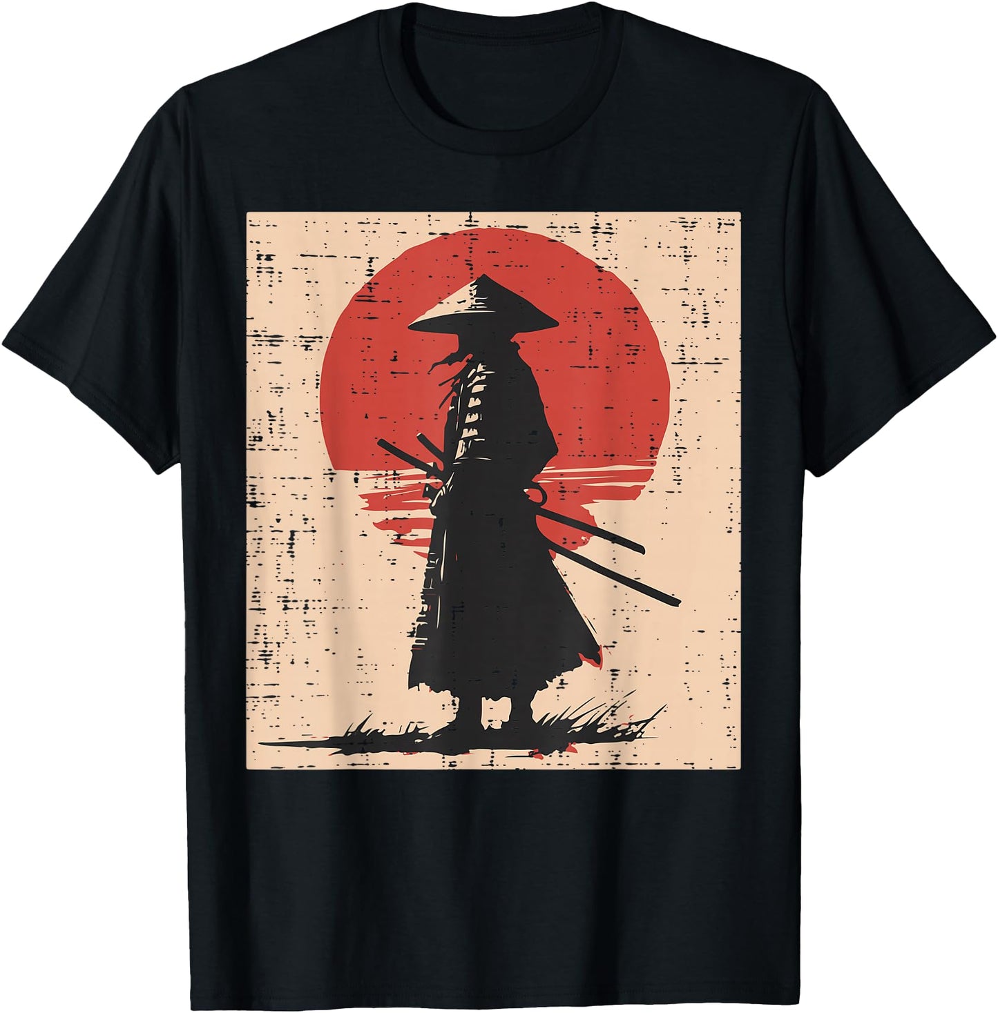 Japanese Samurai Red Sun Vintage Art Men Boys Women