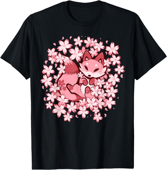 Cherry Blossom Fox - Cute Pink Fox
