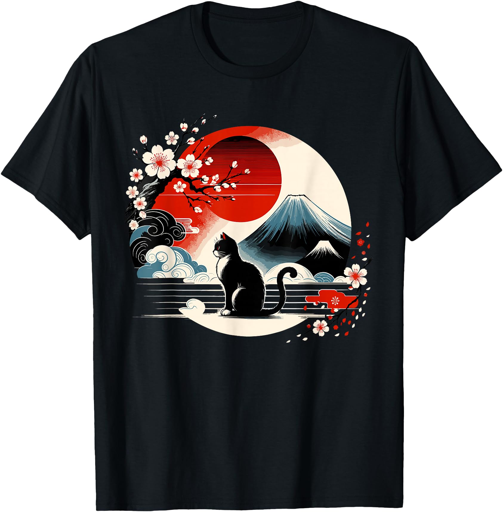 Kawaii Cat Anime Japanese Retro Men Women Funny Cat