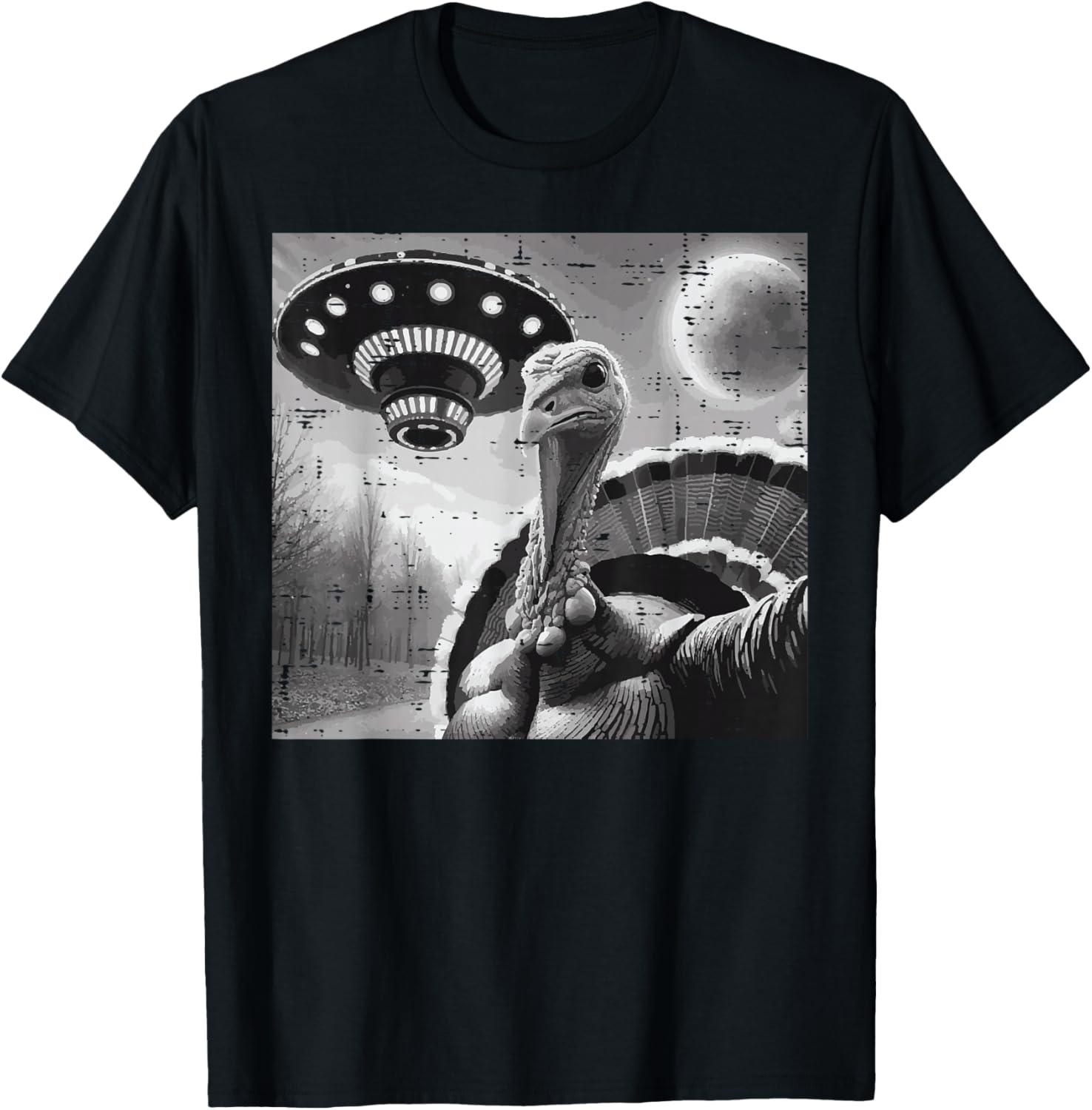 Thanksgiving Turkey UFO Selfie Funny Alien Men Women Kids