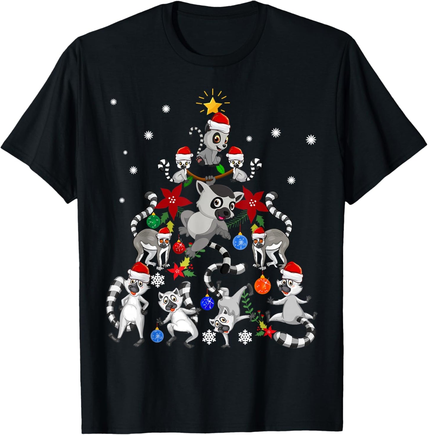 Lemur Christmas Tree Santa Hat Xmas Holiday Costume For Kids