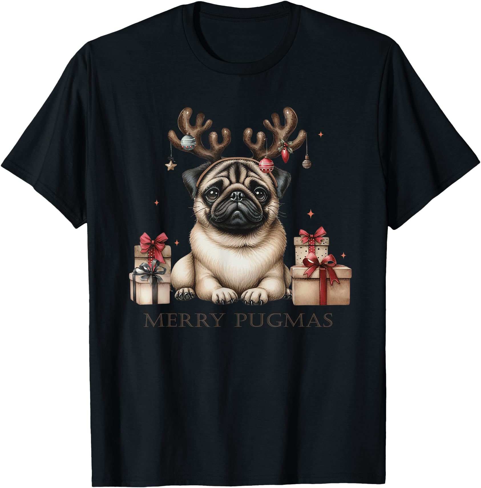 Funny Pug Merry Pugmas Xmas Dogs PugsLove Boys Girls