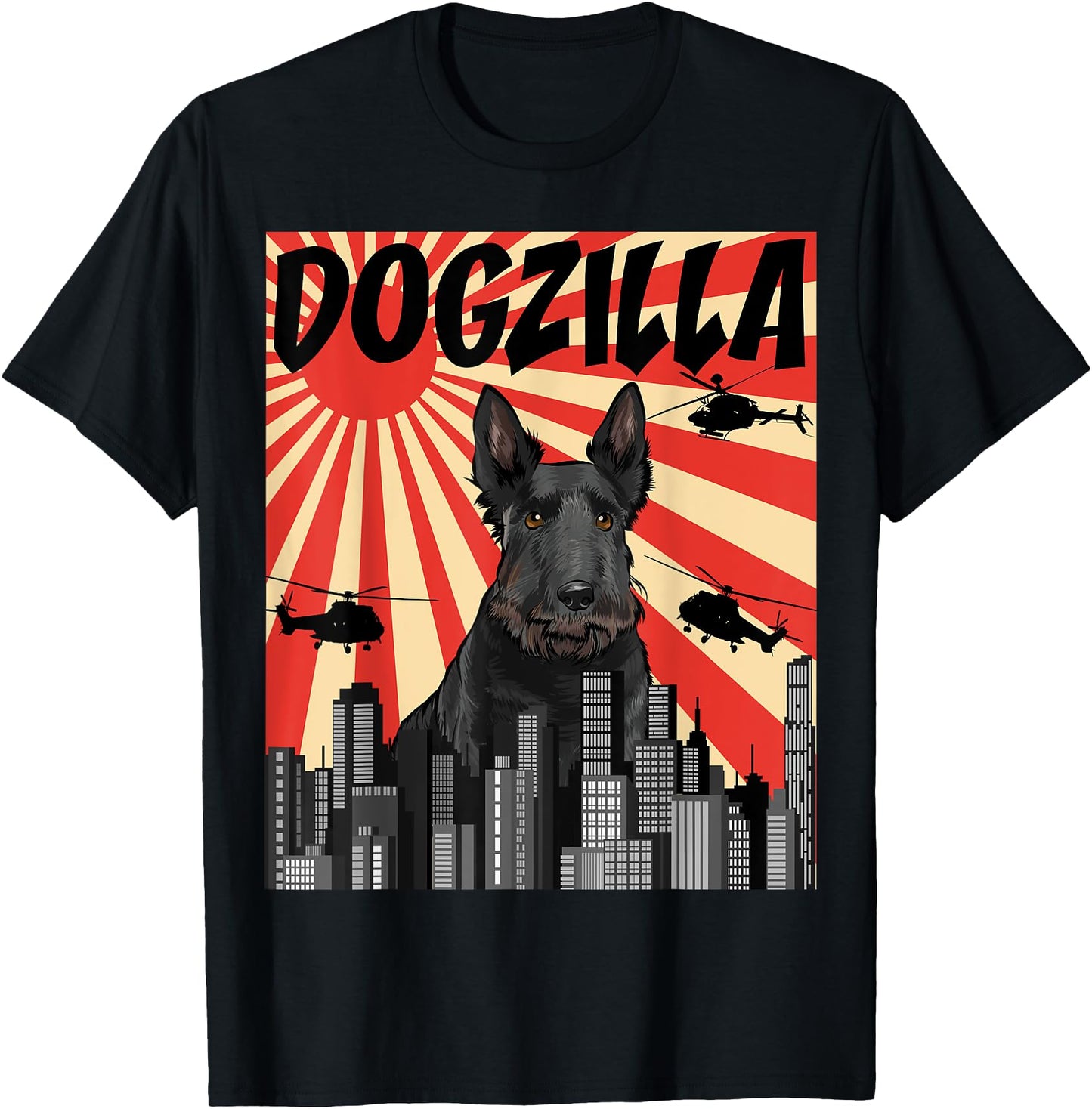 Funny Retro Japanese Dogzilla Scottish Terrier
