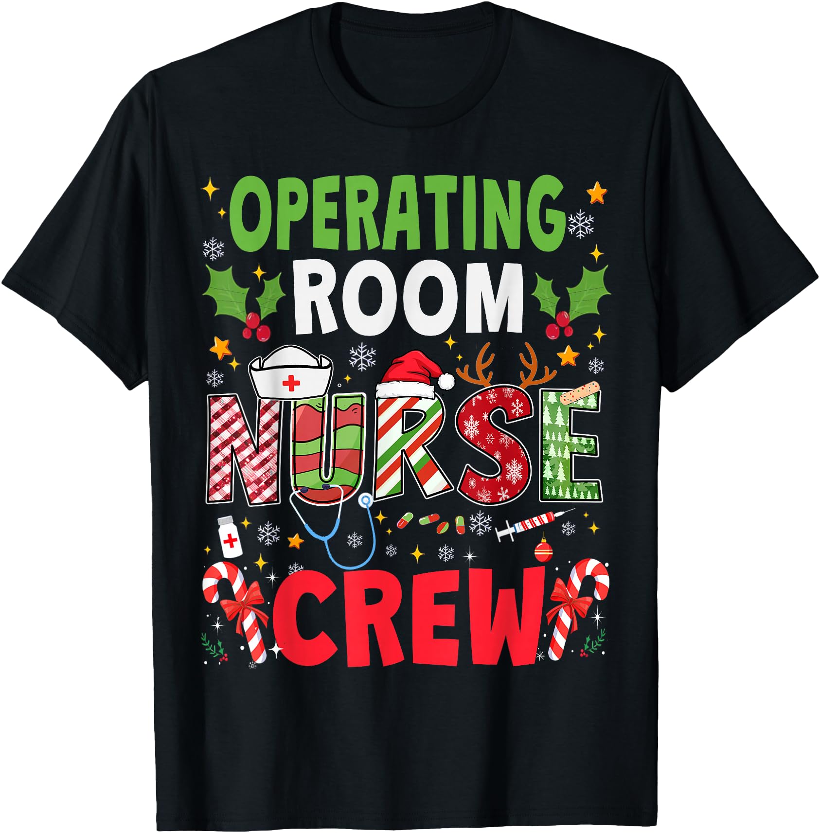 Operating Room Nurse Christmas Crew Funny Xmas Nurse Pajama