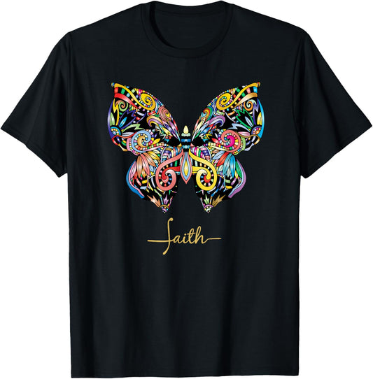 Christian T Faith bible butterfly women's T-Shirt