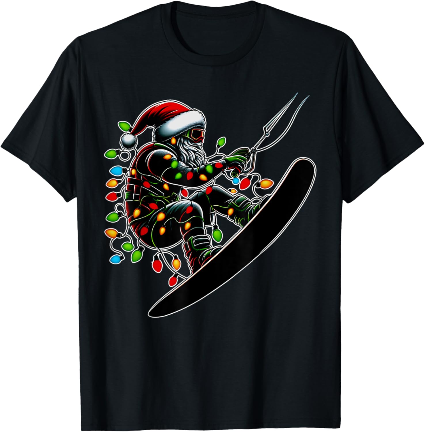 Wakeboarding Santa Claus Wakeboarder Christmas Hat Xmas