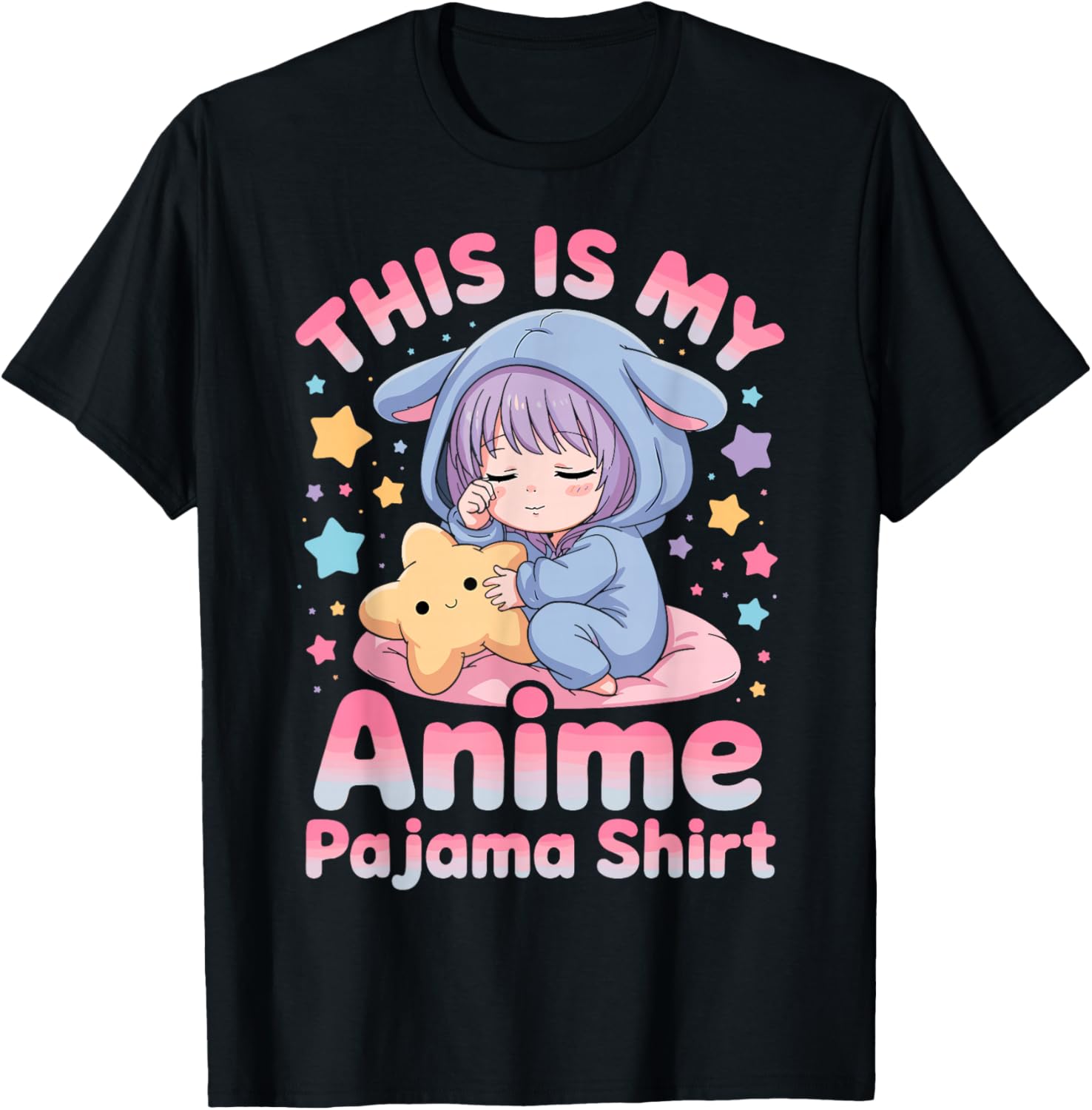 This is My Anime Pajama Shirt Kawaii Cute Sleeping Girl