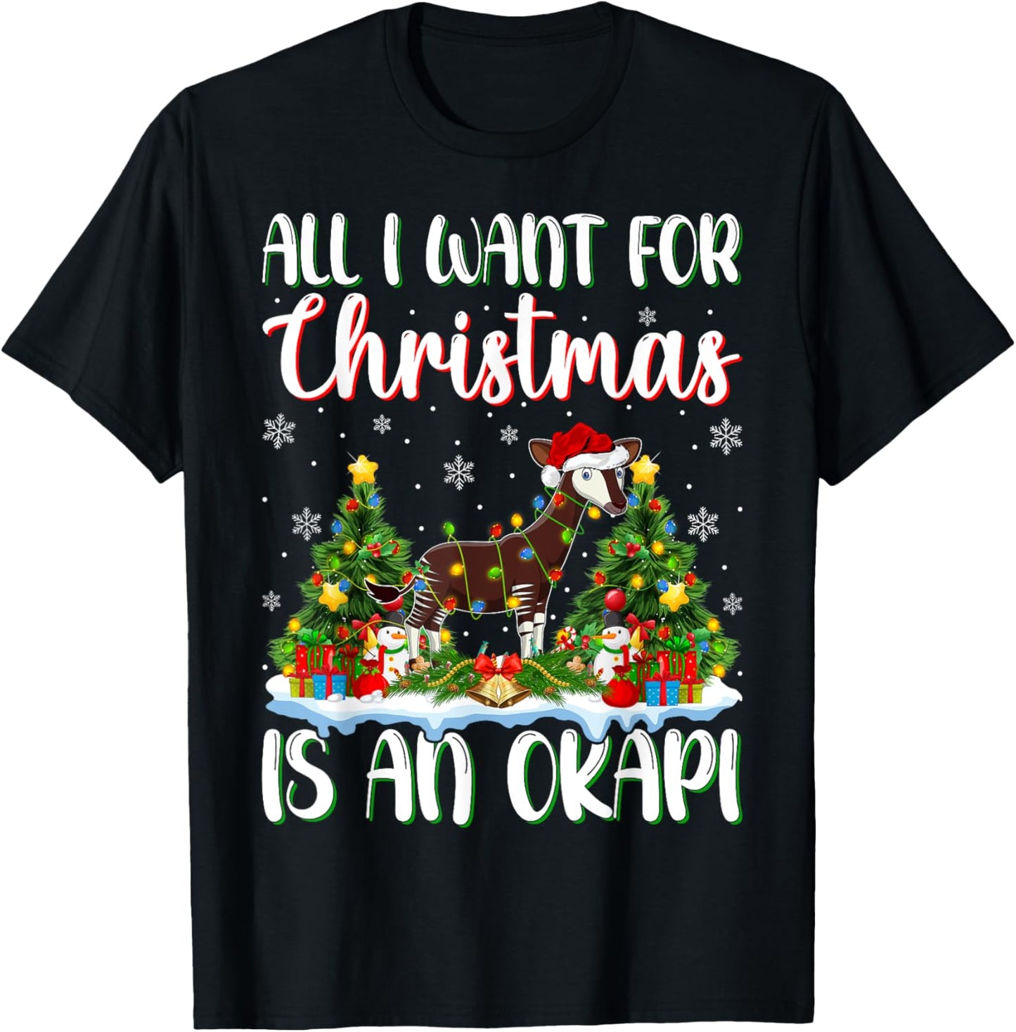 Xmas Lighting Santa All I Want For Christmas Is A Okapi