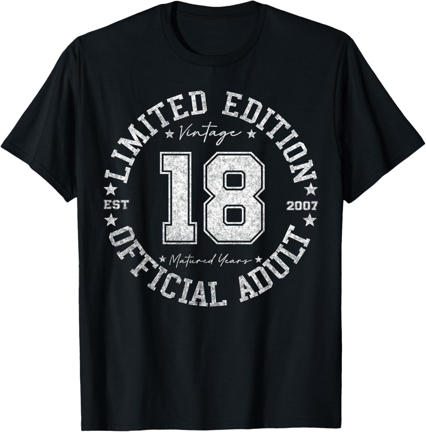 Official Adult 18 Year Old Gifts Vintage 2007 18th Birthday