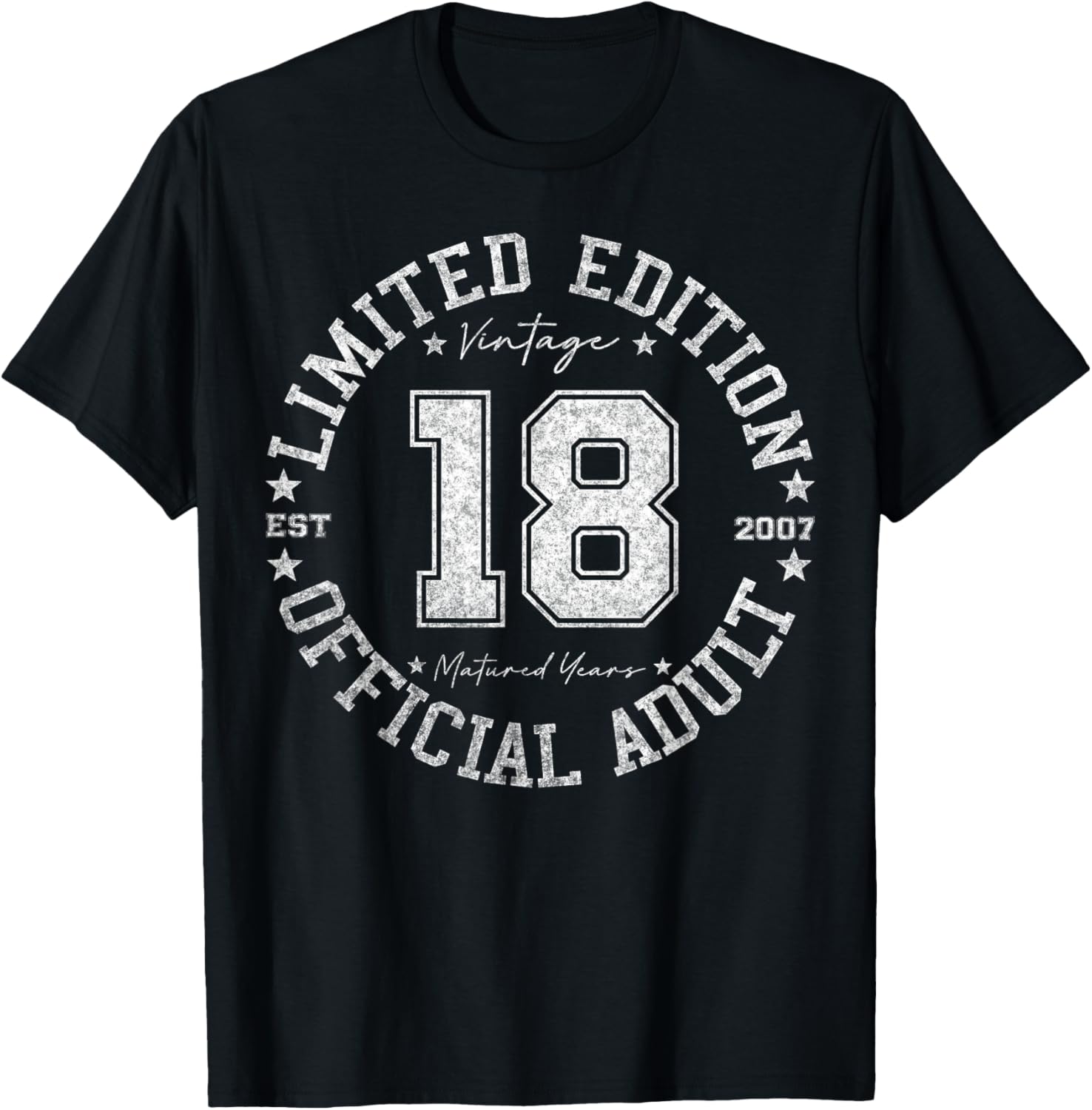 Official Adult 18 Year Old Gifts Vintage 2007 18th Birthday