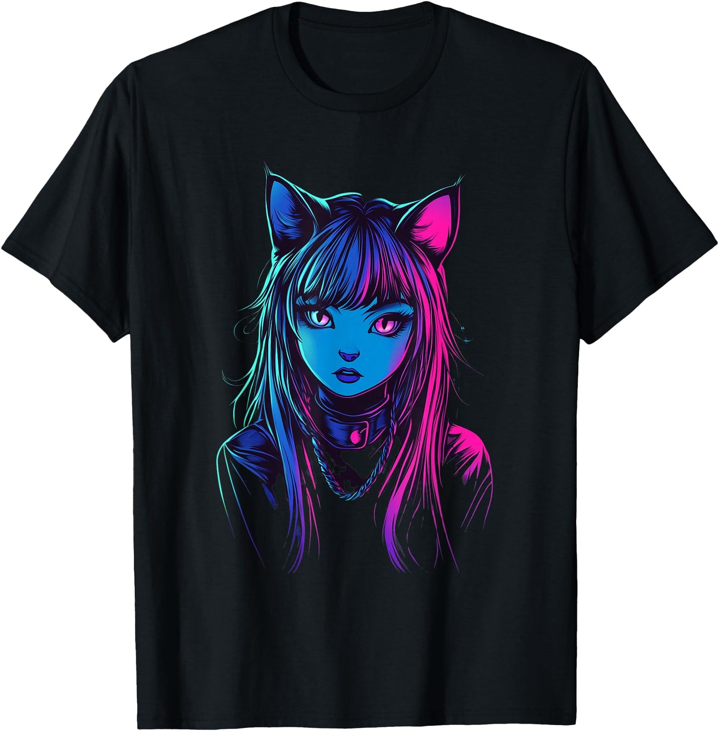 Neon Anime Cat Girl Furry Style Art for Teens Kawaii Cosplay