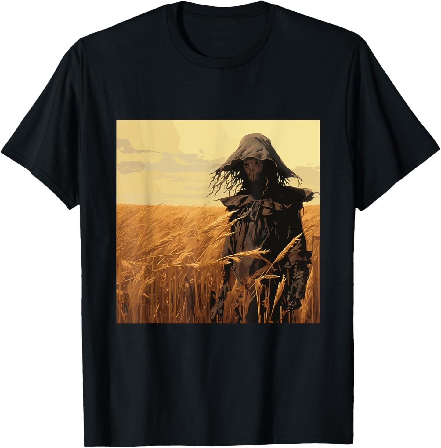 Scarecrow in a wheat field