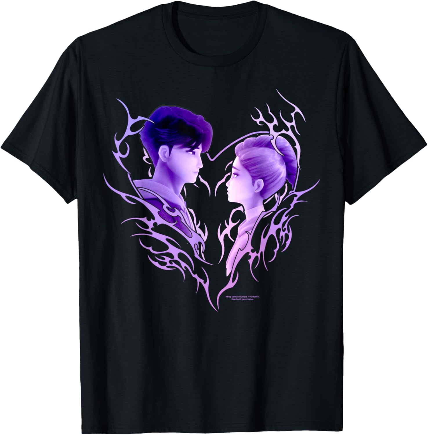 Kpop Demon Hunters Jinu & Rumi Heart Portrait