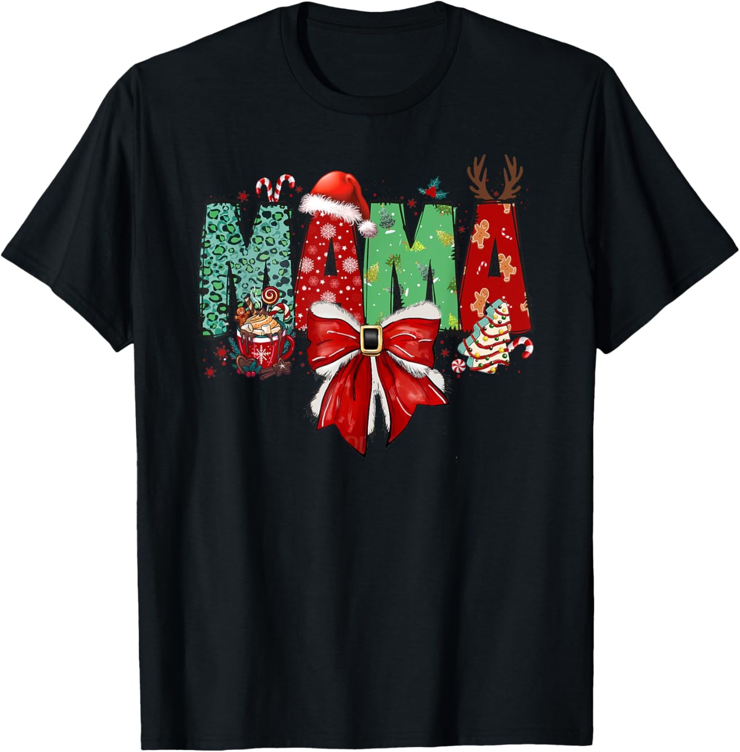 Christmas Mama Coquette Bow Mama Claus Christmas Tree Cake