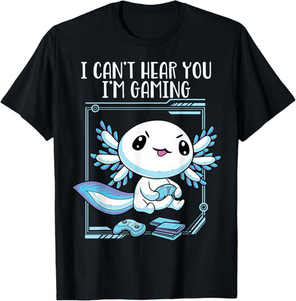 Gamer Axolotl Shirt Gamesolotl Fish Gaming Video Gamer Anime