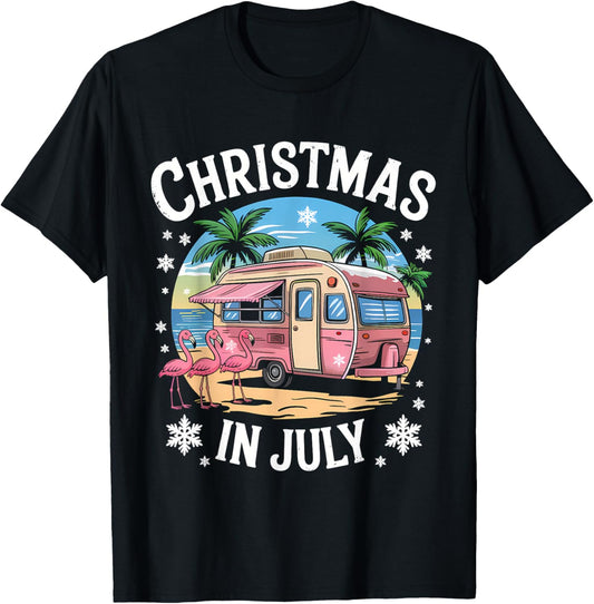 Christmas In July Flamingo Trailer Summer Xmas Camper