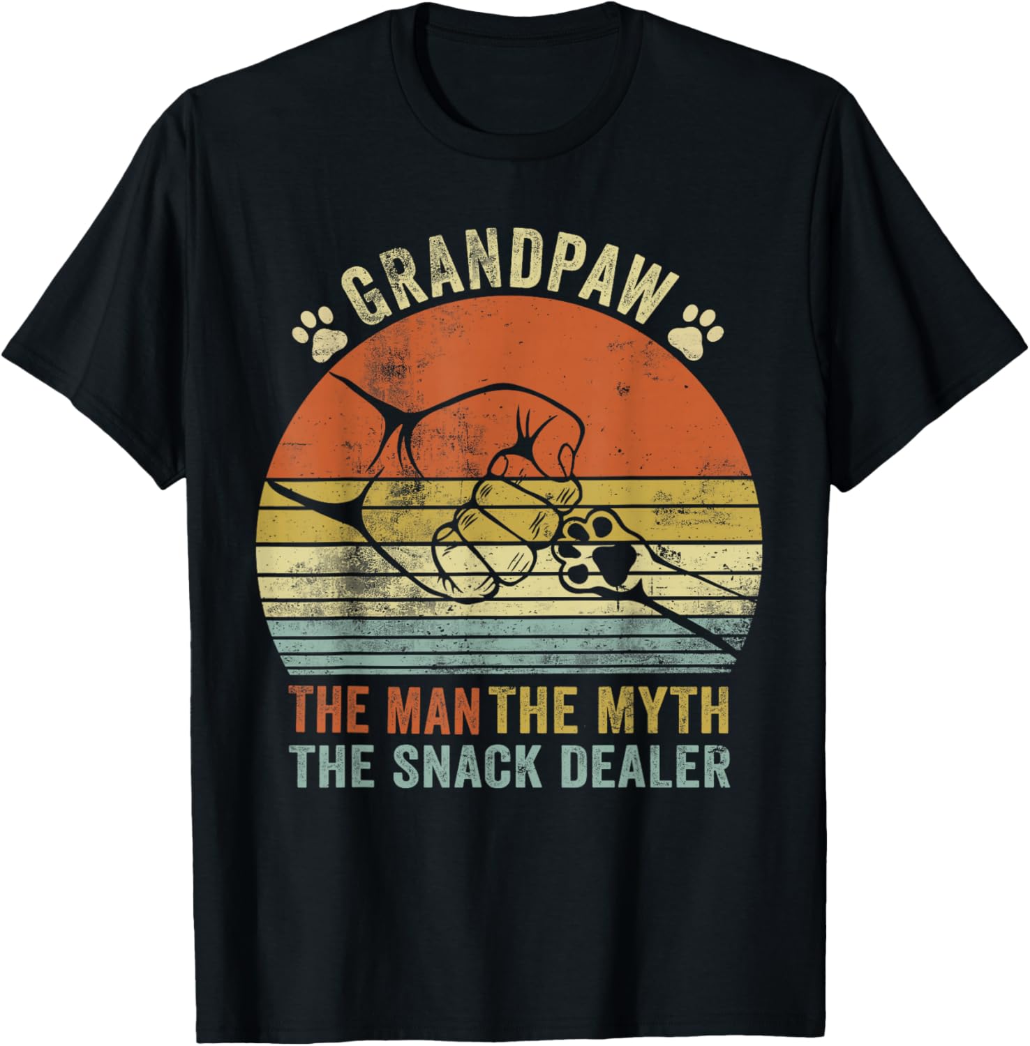 Grandpaw The Myth The Snack Dealer Fathers Day Dog Grandpa