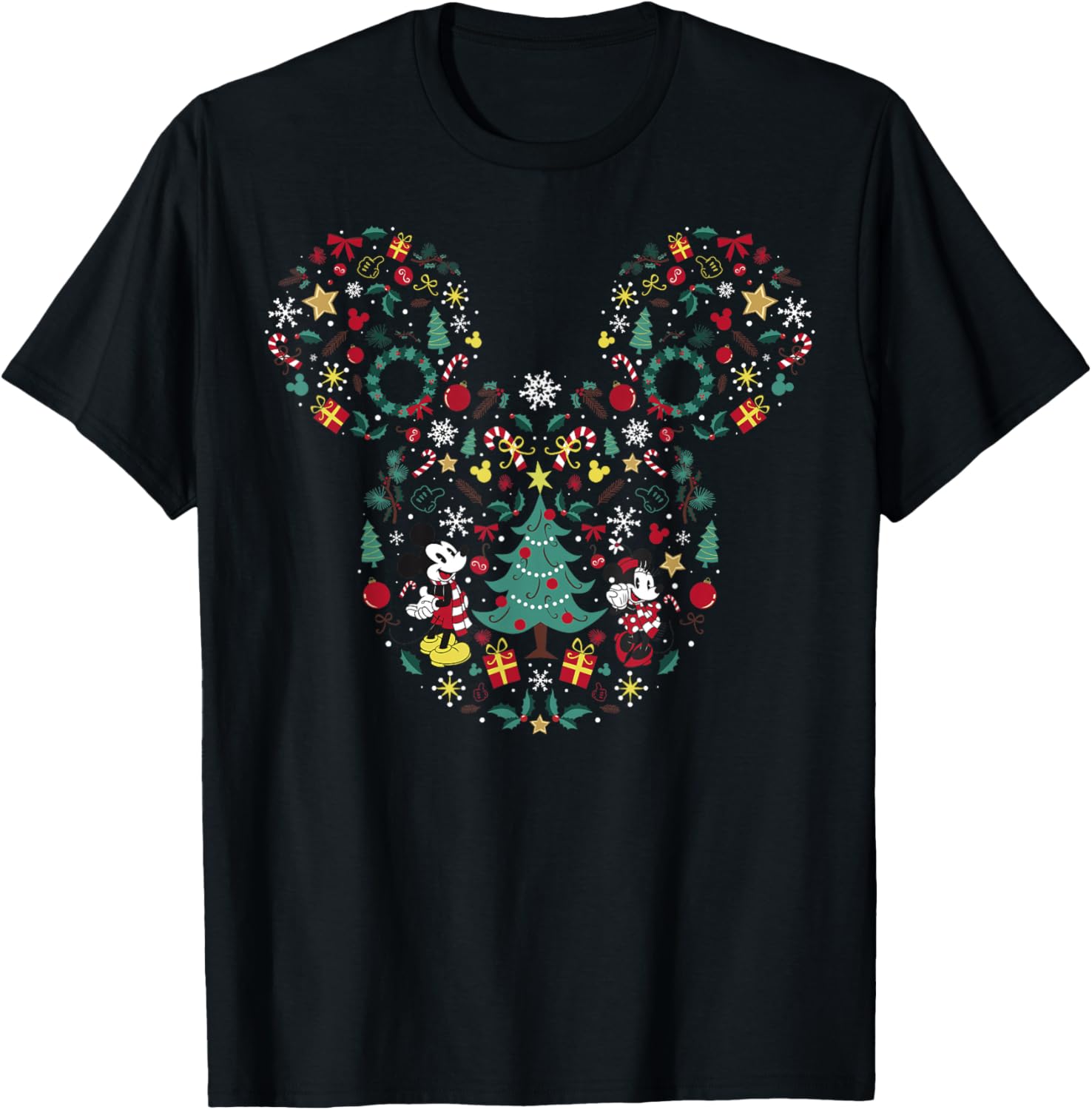 Disney Mickey And Minnie Christmas Mashup Short Sleeve