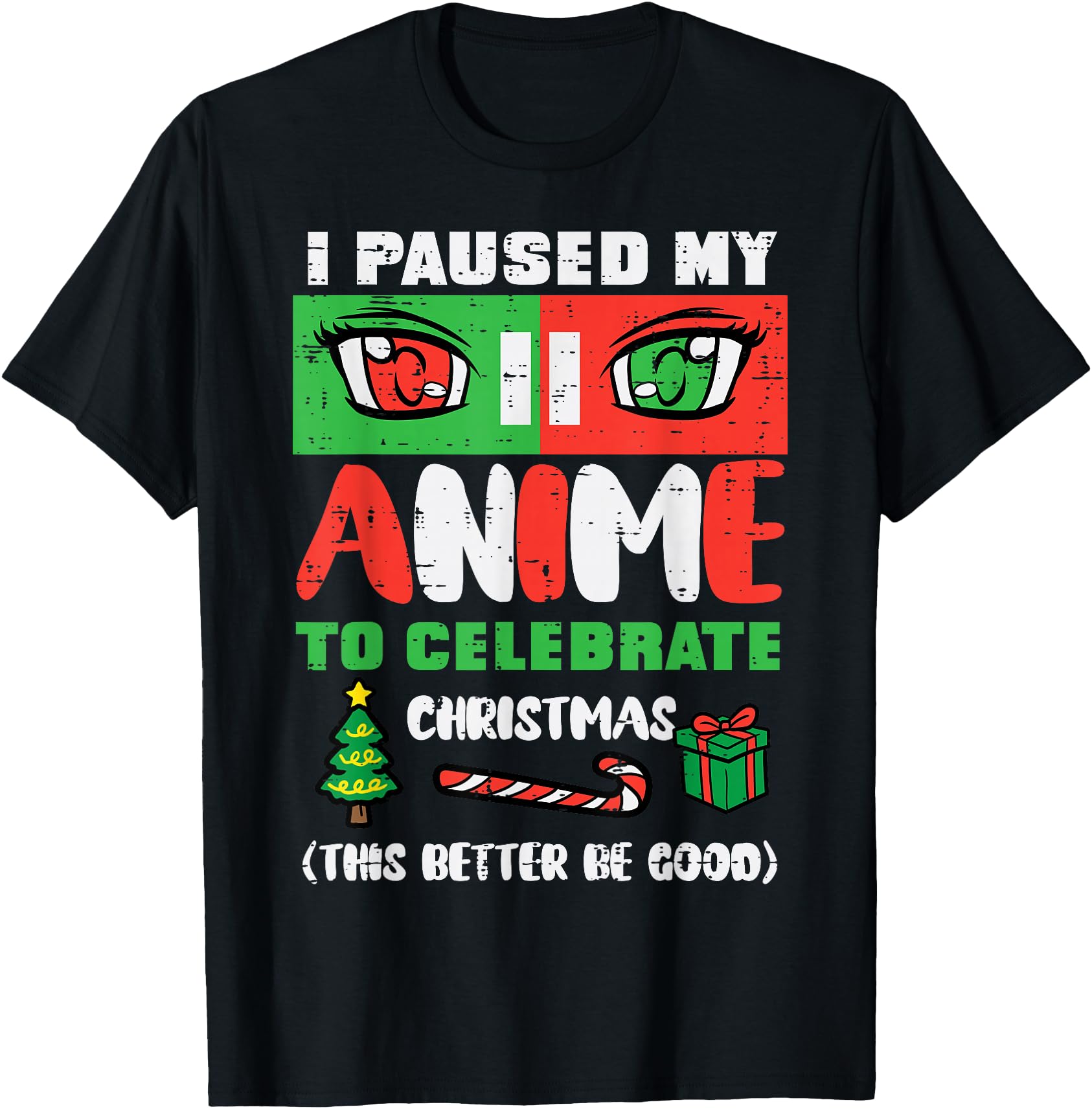 Paused Anime Celebrate Christmas Xmas Men Boys Women