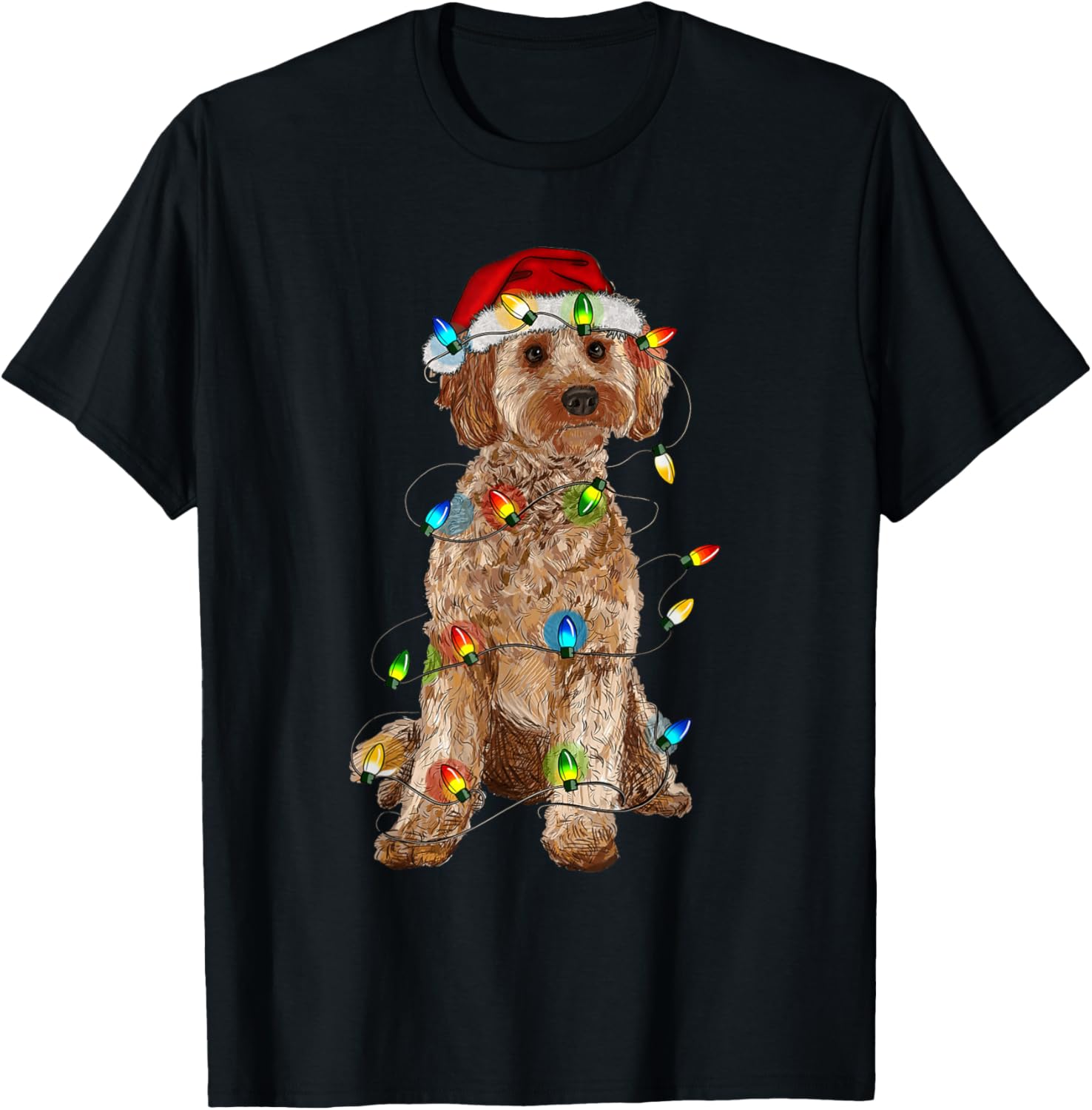 Cockapoo Christmas Tree Light Pajama Dog Lover Xmas Funny