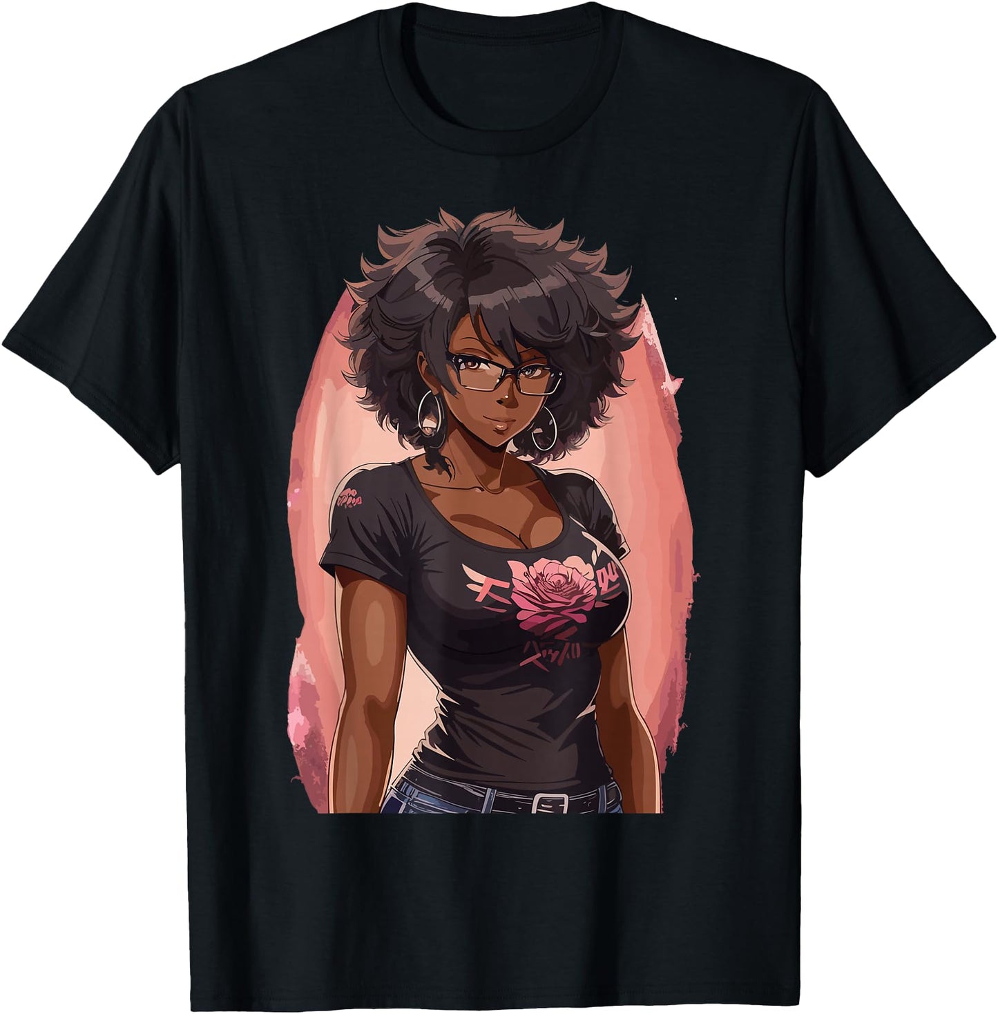 Black Anime Girl Kawaii Waifu Aesthetic Japanese