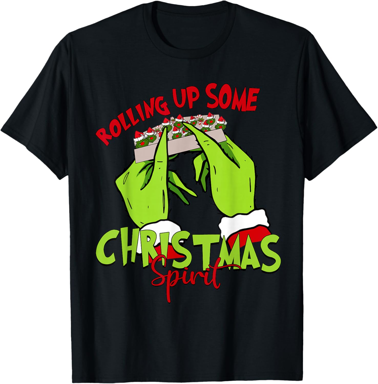Rolling Up Some Christmas Spirit Xmas Santa Pajamas Holiday