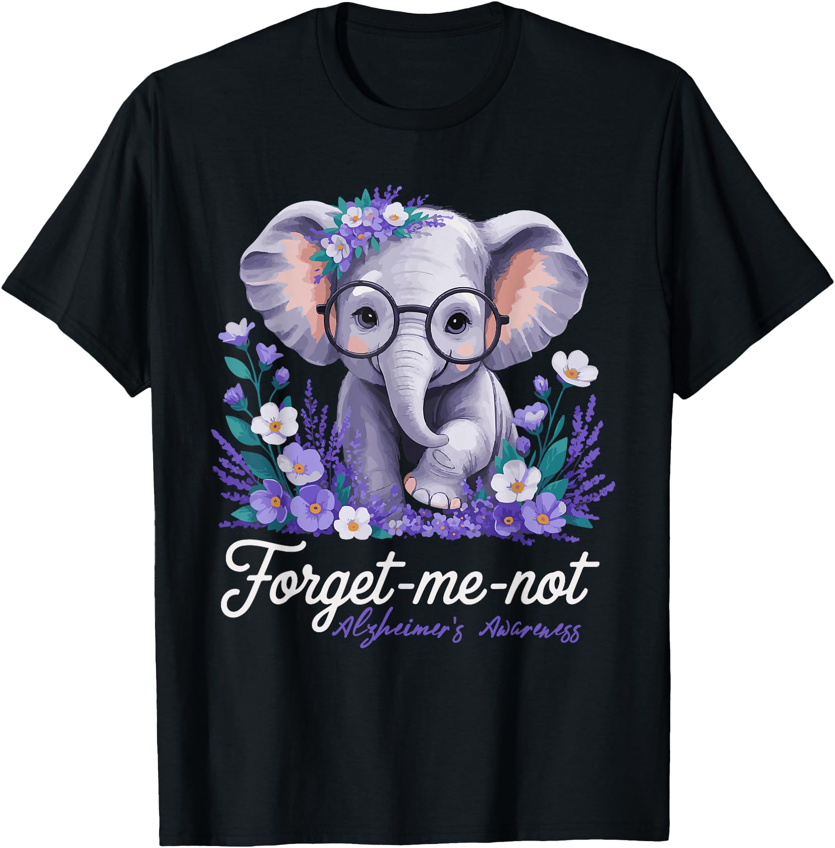 Forget me not Alzheimer's Awareness Elephant Flower