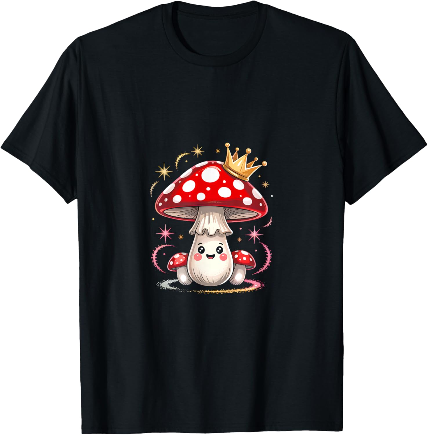 Kawaii Mushroom Cartoon King Chibi Mushroom Fantasy Charm