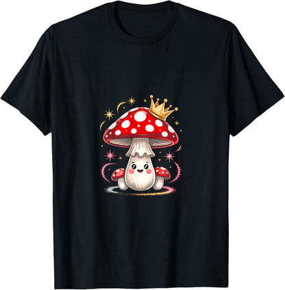 Kawaii Mushroom Cartoon King Chibi Mushroom Fantasy Charm