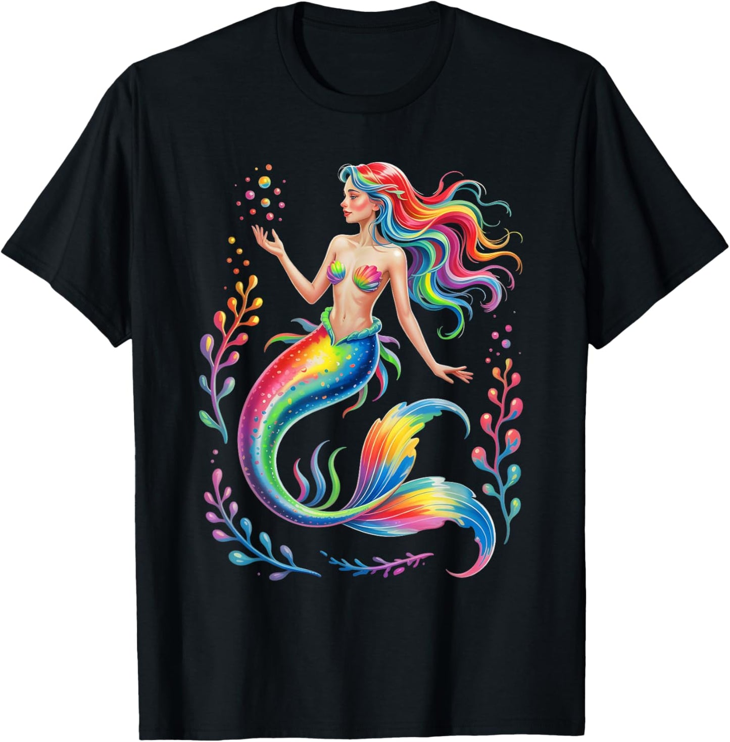 Mermaid Colorful Abstract Painting Art Graphic Motif women