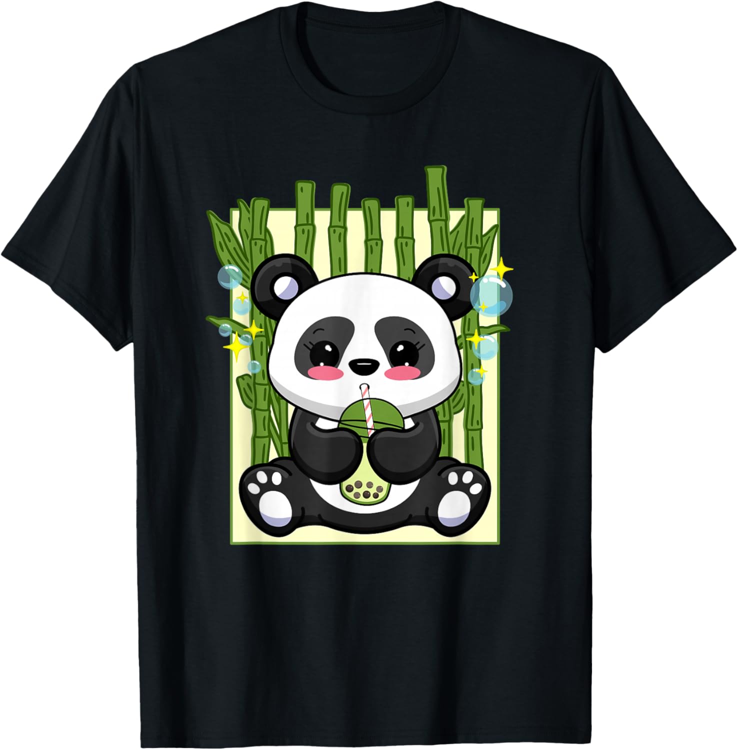 Cute Kawaii Bubble Tea Boba Panda Japanese Anime Women Girls