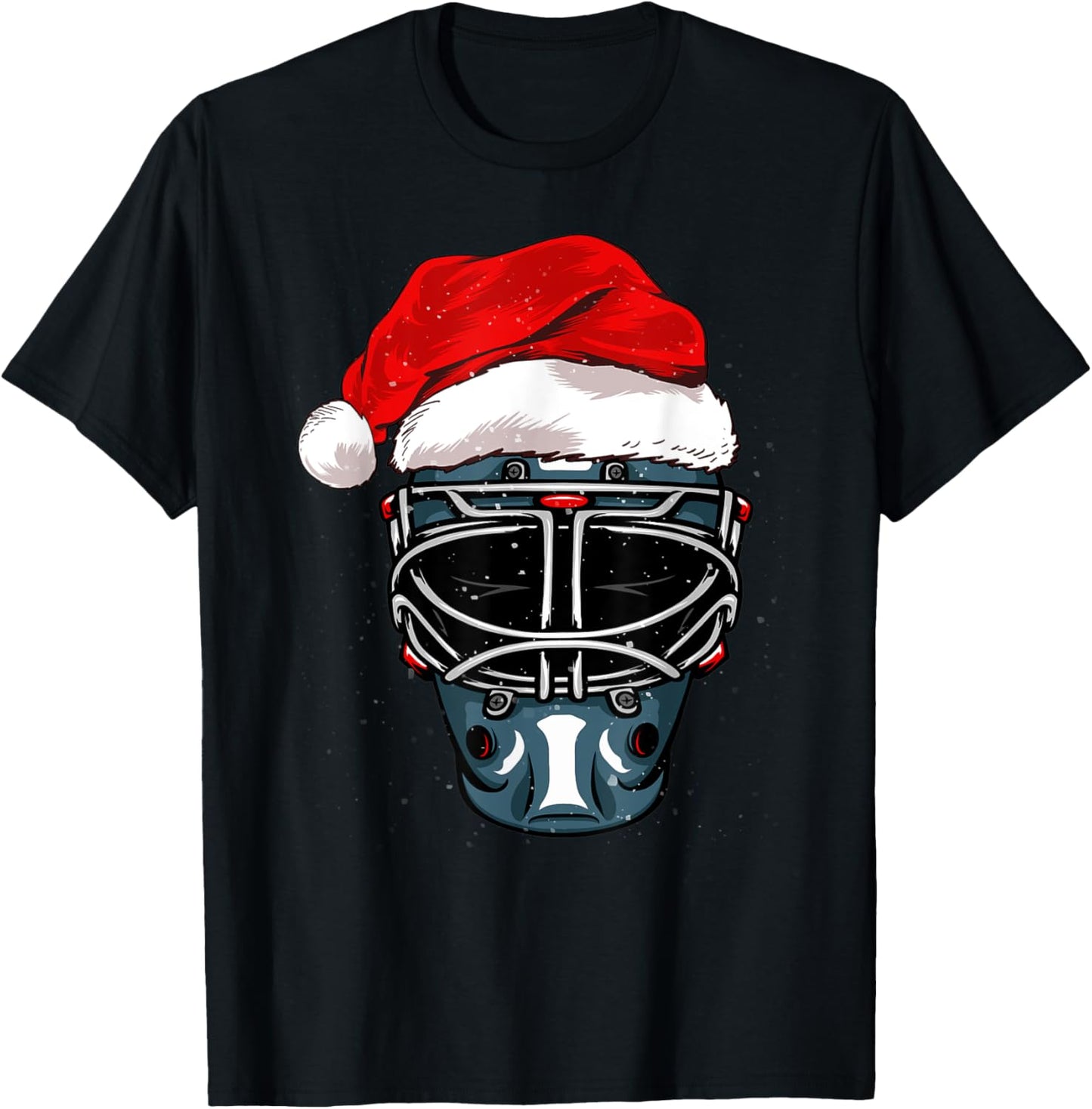 Funny Christmas Hockey Goalie Mask Santa Hat Xmas Celebrate