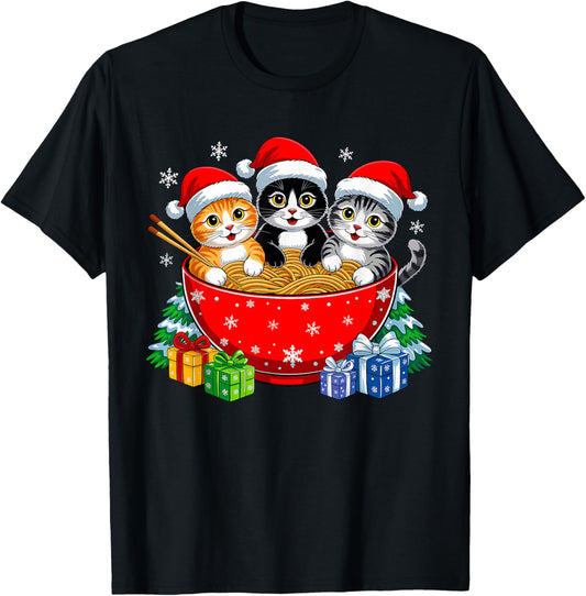 Christmas Cats Ramen Kitten Anime Xmas for Men Women Kids